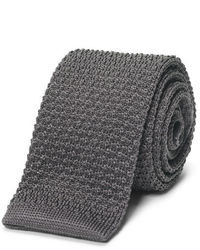 Grey Knit Tie