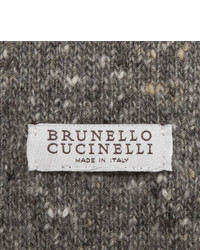 Brunello Cucinelli 55cm Mlange Knitted Wool And Cashmere Blend Tie