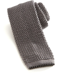 Charvet Knit Silk Tie Gray