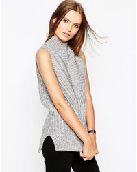 Asos Collection Sleeveless Sweater In Chunky Knit With High Neck