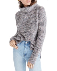Madewell Colorfleck Ribbed Turtleneck Sweater