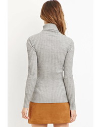 Forever 21 Contemporary Ribbed Knit Turtleneck Sweater