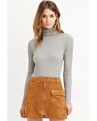 Forever 21 Contemporary Ribbed Knit Turtleneck Sweater