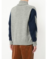 Coohem Contrast Sleeve Cable Knit Sweater