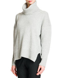 Jil Sander Elbow Patch Cashmere Turtleneck Sweater