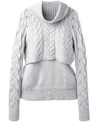Elizabeth and James Layered Cable Knit Jumper