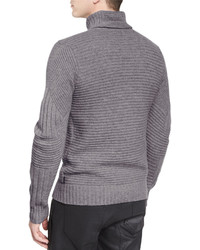 Belstaff Litlehurst Mixed Knit Turtleneck Sweater
