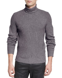 Belstaff Litlehurst Mixed Knit Turtleneck Sweater