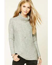 Forever 21 Marled Knit Turtleneck Sweater