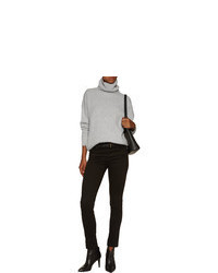 Npeal Cashmere Turtleneck Ribbed Knit Cashmere Sweater