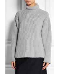 Rochas Ribbed Wool And Angora Blend Sweater