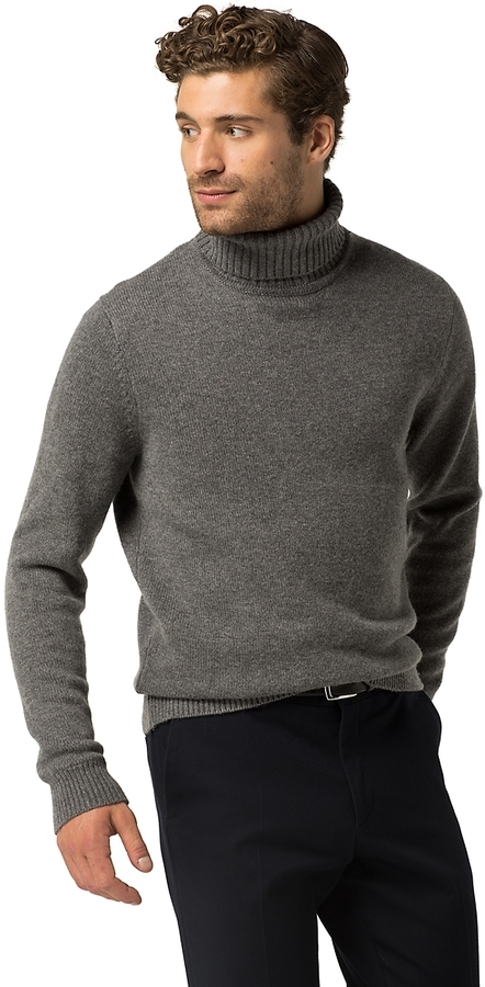 æstetisk køn Ged Tommy Hilfiger Wool Turtleneck Sweater, $250 | Tommy Hilfiger | Lookastic