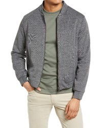 SOFT CLOTH Knit Bomber Jacket In Grey At Nordstrom