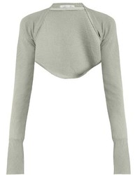 Grey Knit Wool Cropped Top