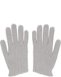 MM6 MAISON MARGIELA Grey Wool Rib Knit Gloves