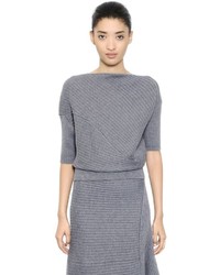 Grey Knit Wool Sweater