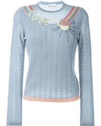 RED Valentino Cable Knit Sheer Inset Jumper