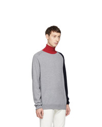 Band Of Outsiders Grey Colorblocked Turtleneck