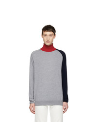 Band Of Outsiders Grey Colorblocked Turtleneck