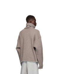 Uniforme Paris Grey Wool And Cashmere Roll Turtleneck