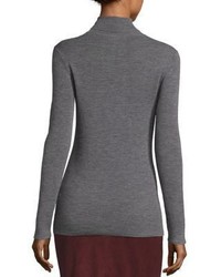 Eileen Fisher Merino Wool Rib Knit Turtleneck Sweater