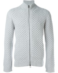 Grey Knit Zip Sweater