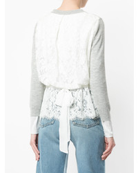 Onefifteen Lace Patch Buttoned Cardigan