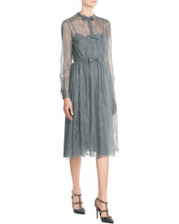 Valentino Silk Dress With Lace