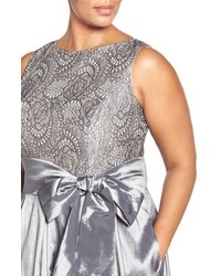 Eliza J Plus Size Satin Lace Gown