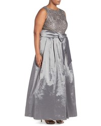 Eliza J Plus Size Satin Lace Gown