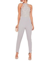 Missguided Lace Sleeveless Jumpsuit