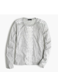 J.Crew Long Sleeve T Shirt With Lace