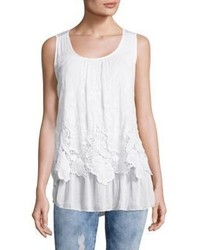 Le Marais Lace Embroidered Overlay Top