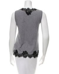 Dolce & Gabbana Lace Trimmed Sleeveless Top