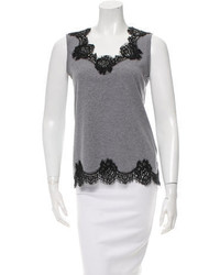 Dolce & Gabbana Lace Trimmed Sleeveless Top