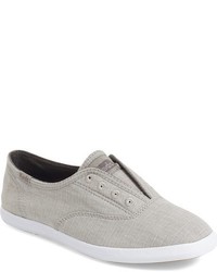 Grey Lace Slip-on Sneakers