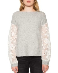 Willow & Clay Lace Sleeve Sweater