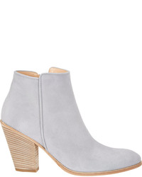 Barneys New York Daddy Point Toe Ankle Boots Grey