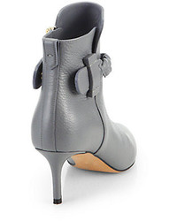 Valentino Leather Point Toe Booties