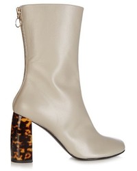 Stella McCartney Tortoiseshell Block Heel Faux Leather Boots