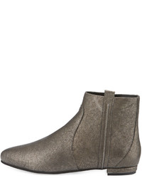Delman Wiley Leather Ankle Boot Pewter