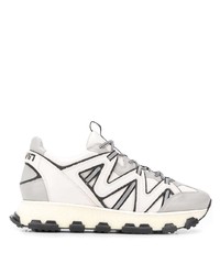 Lanvin Panelled Lace Up Sneakers