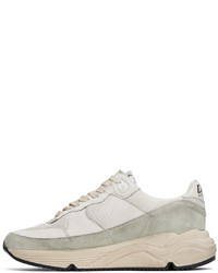 Golden Goose White Gray Running Sole Sneakers