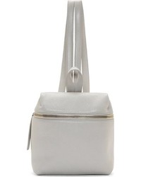 Kara Gray Leather Small Backpack