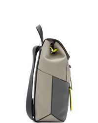 Loewe Grey And Blue Puzzle Backpack