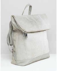 Asos Leather Embossed Backpack