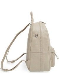Tory Burch Pebbled Leather Backpack Grey