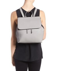 Sole Society Selena Faux Leather Backpack Grey