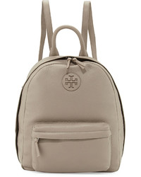 Tory Burch Zip Around Leather Backpack French Gray
