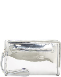 MCQ Alexander Ueen Silver Leather Addicted Cell Bag